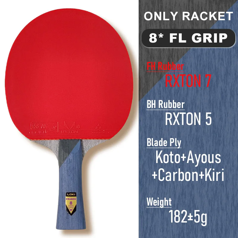 Originele LOKI Tafeltennis Racket Dragon Serie Ping Pong Racket Paddle Bat Professionele 6/7/8/9/10 Sterren voor Alle Niveau Spelers