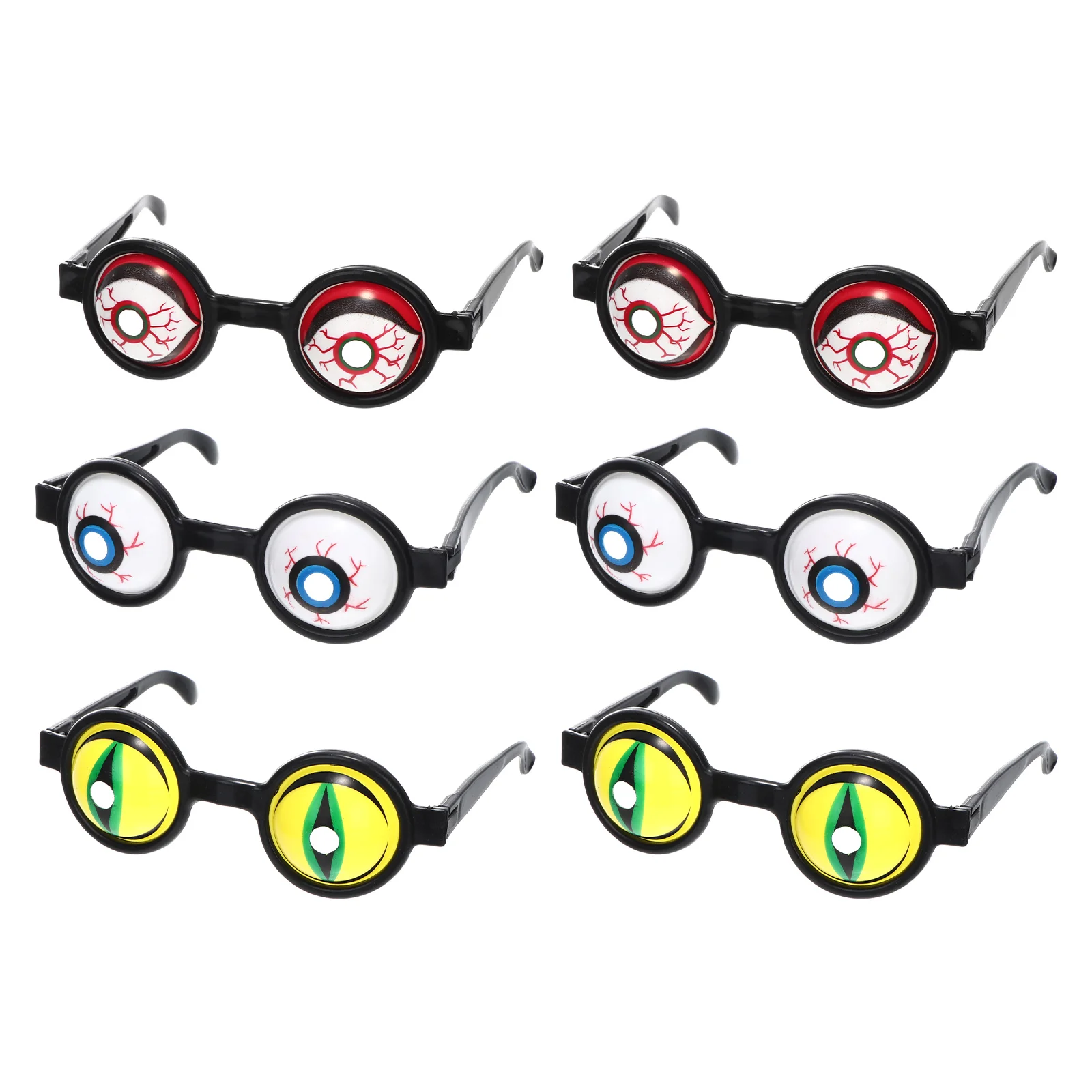 

6 Pcs Halloween Glasses Party Accessory Steam Punk Goggles Googly Eye Haloween Cups Pocket Watches