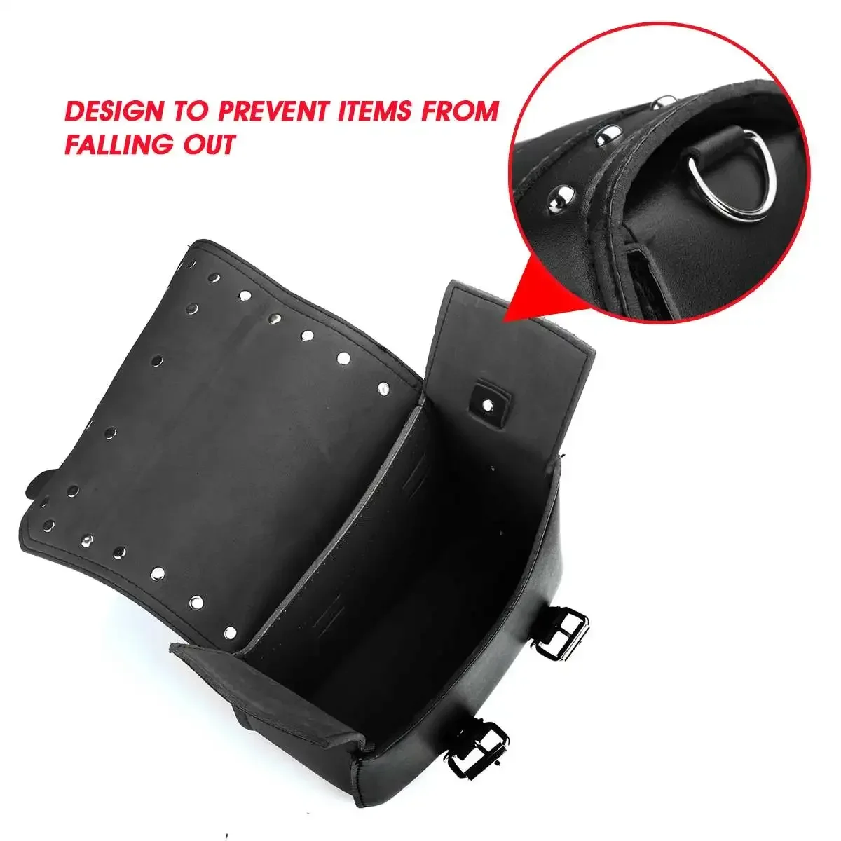 

Мотоциклетные седельные сумки, боковые сумки для инструментов, черные водонепроницаемые универсальные сумки для багажа для мотоцикла, скутера, винтажная седельная сумка для хранения