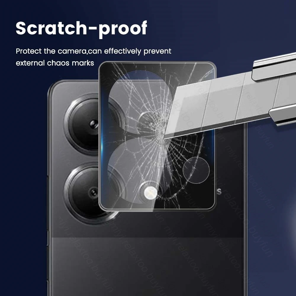 Back 3D Tempered Glass Curved Cover Camera Protector For Xiaomi Poco M6 Pro 4G Rear Lens Case Poxo Poko Little M6Pro M 6 Pro 4G