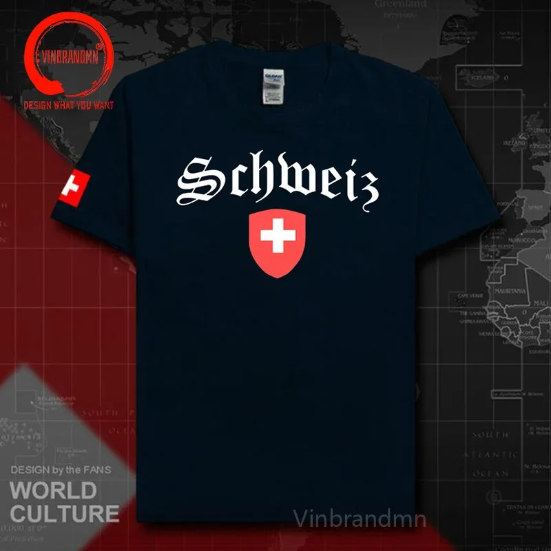 Switzerland T-Shirt Emblem Zurich Bern Luzern Uri Schwyz Obwalden Basel Cotton T Shirt Men Summer Fashion T-shirt Euro Size 6XL