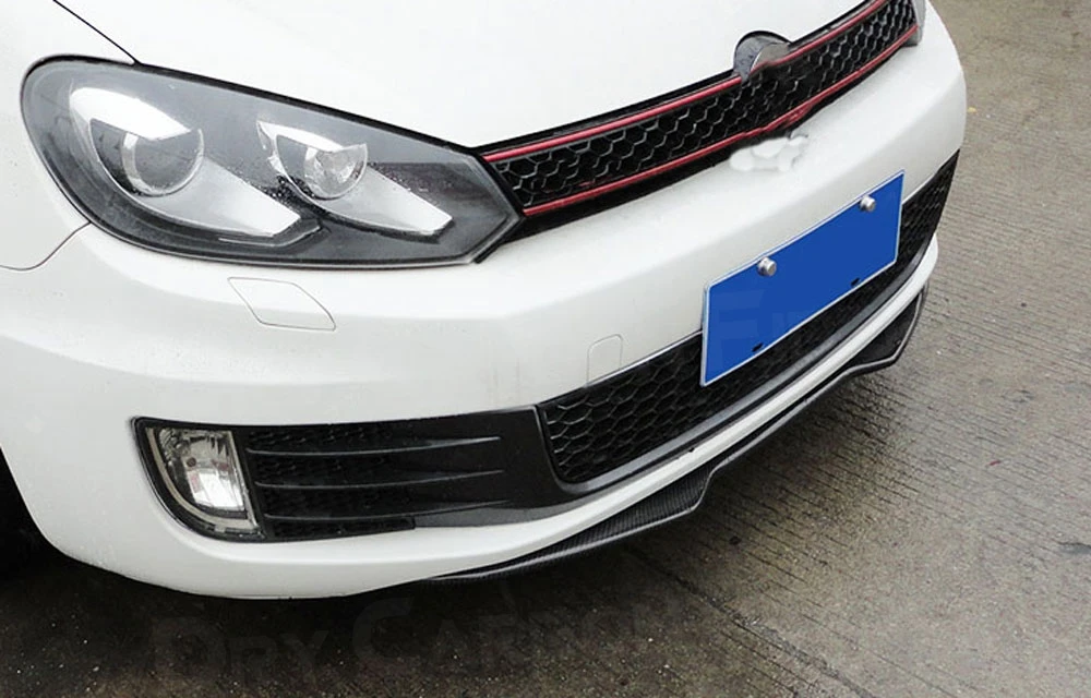 

For MK6 GTI Front Lip Chin Carbon fiber Spoiler For Volkswagen VW Golf 6 VI GTI 2010-2013 Bumper Guard Car Tuning