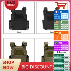 New combat vest 6094 quick detachable light laser cut tactical vest black gear to carry Protective plate