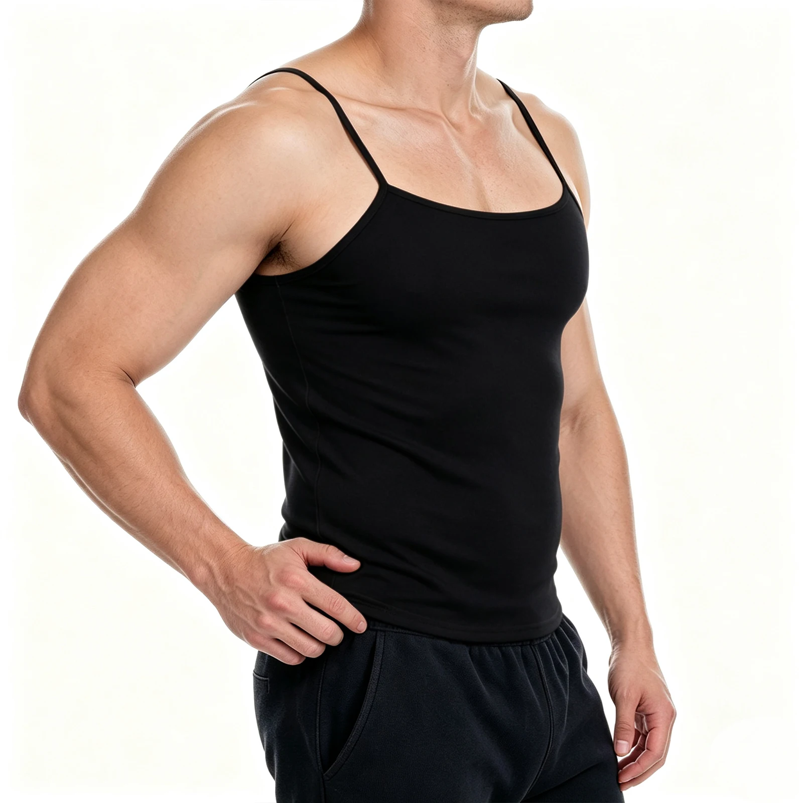 Trainings-Unterhemd Sommer Herren Sport Gym Slip Tanktop Ärmelloses Jogging Fitness Weste Muskel Slim Fit Oberteil Bodybuilding Shirt – Detail 12