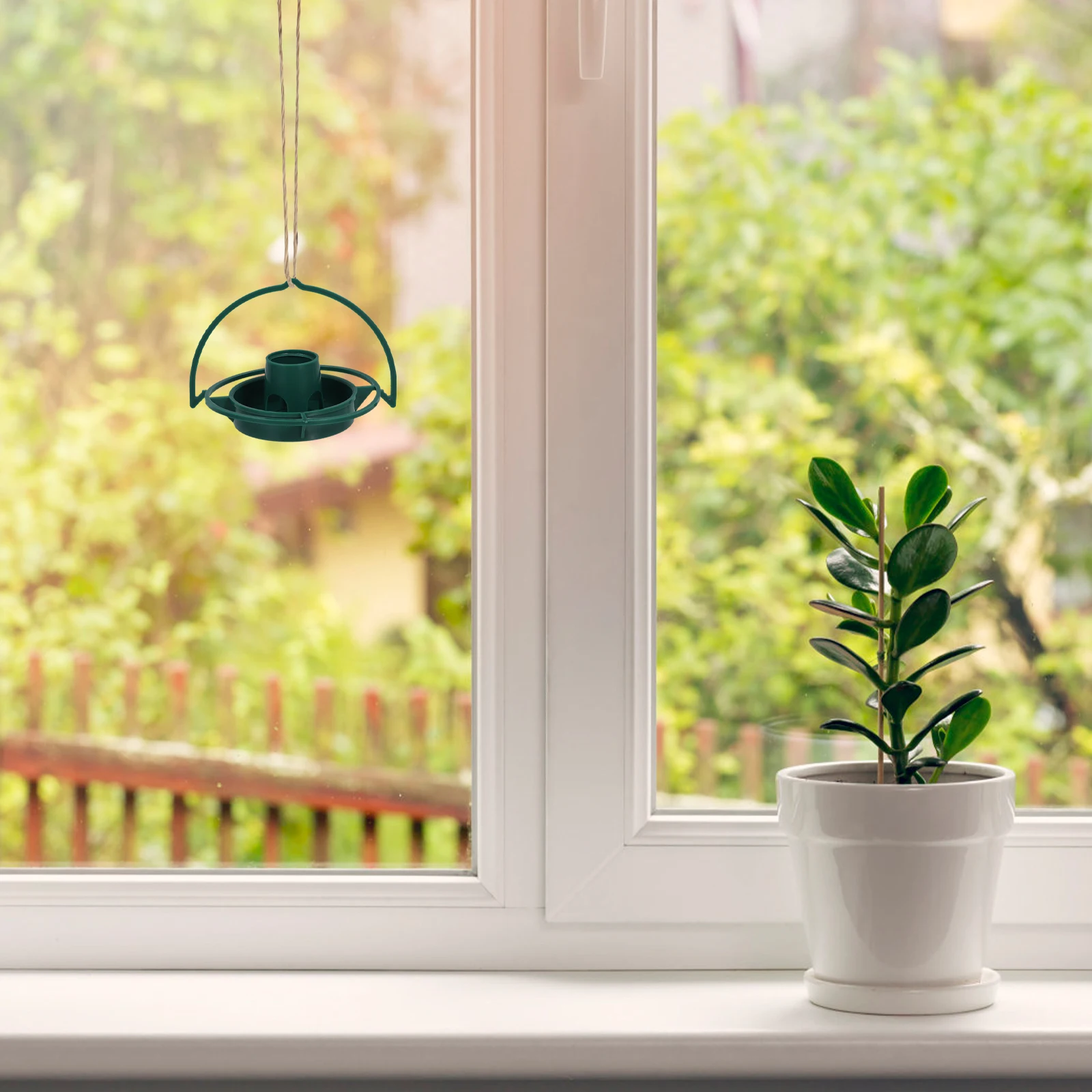

Hanging Plastic Bird For Outdoor Hummingbird Feeding Station Automatic Bottle Compatible Garden Balcony Wild Bird Feeder