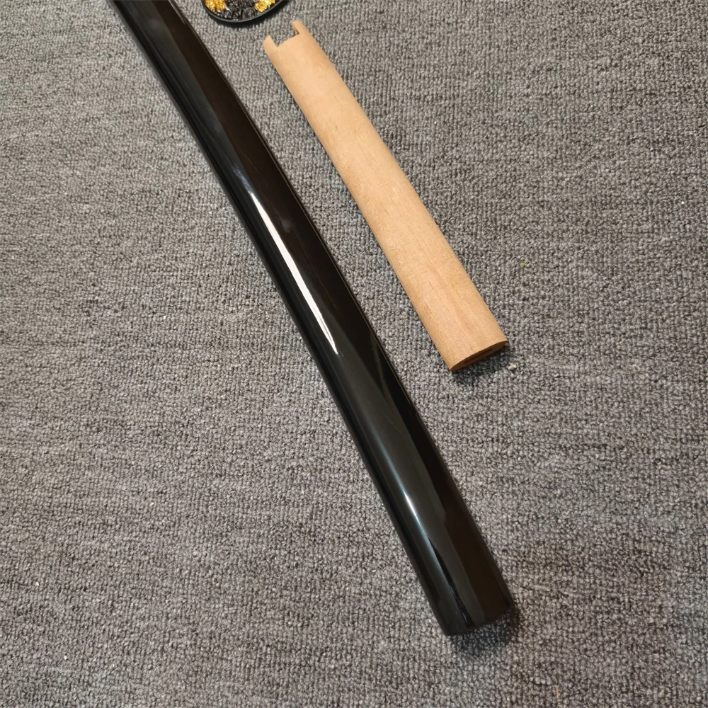 A Set Good Wooden Tsuka Handle Tsuba Handguard Brass Habaki Seppa Hardwood Sheath For Real Samurai Katana Wakizashi Sword Fittin - view 3