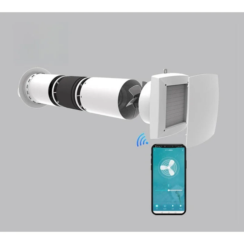 Single Room Recovery Ventilation 2024 Heat Recovery Ventilation Wall-mounted Wifi Ventilator