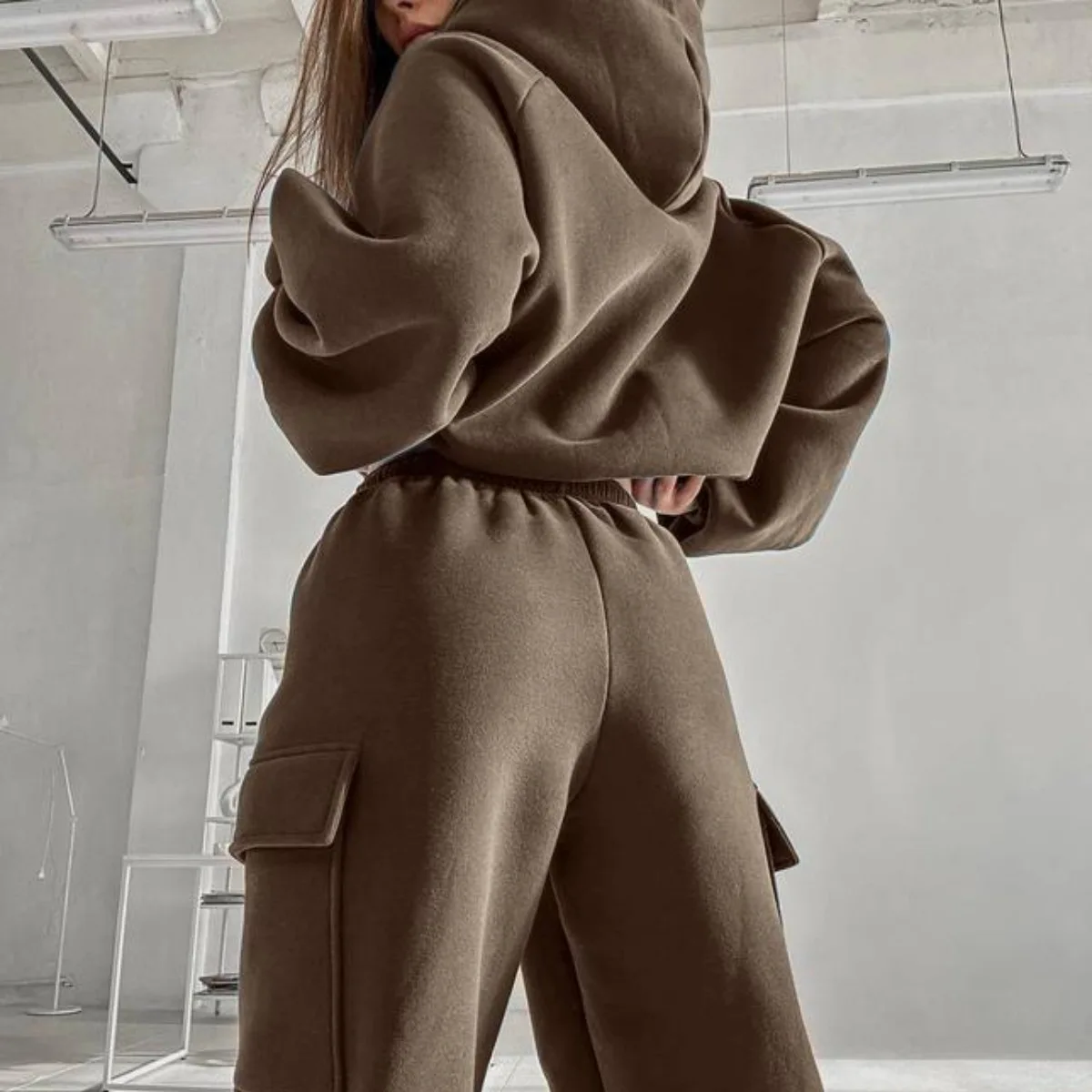 Sweatsuit Spring Outfits Women Sport Suit Zip Up Hoodie Jacket Sweater+Pant Running Jogging Workout Casual Set Tracksuit
