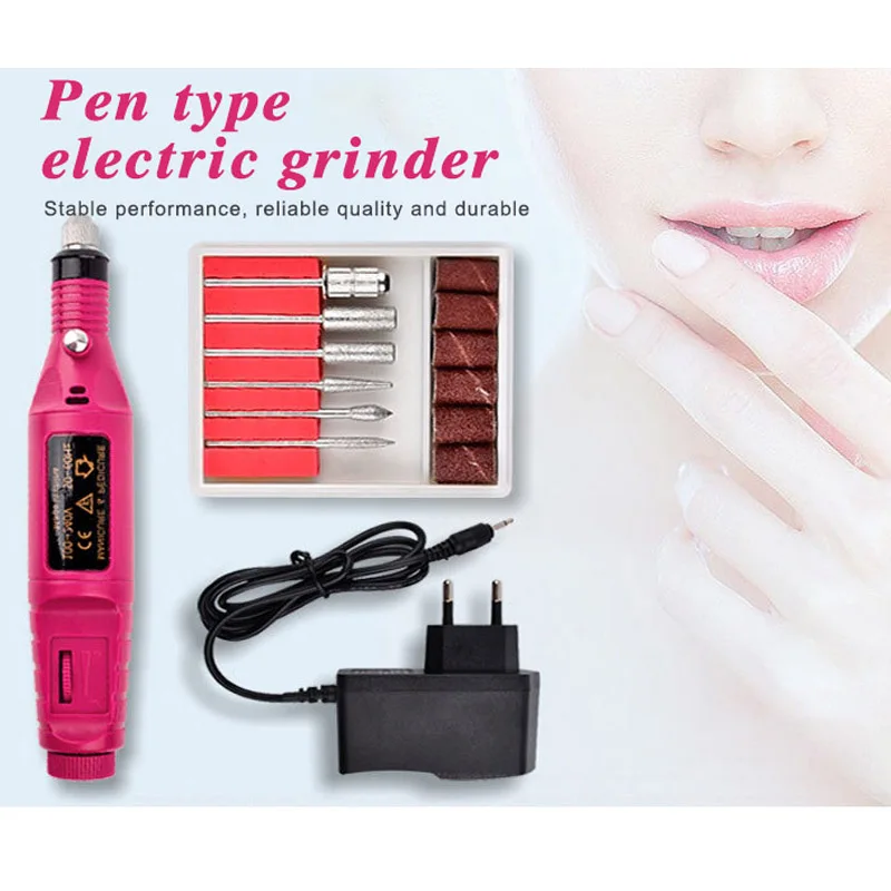 

1 Set Professional Electric Nail Drill Machine Manicure Milling Cutter Nail Art File Grinder Grooming Kits Nail Polish Remover