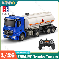 Double E E584 Rc Truck 1/26 Remote Control Tanker Cars and Trucks Large Model Electric Engineer Vehicle Kids Toys for Boys Gifts