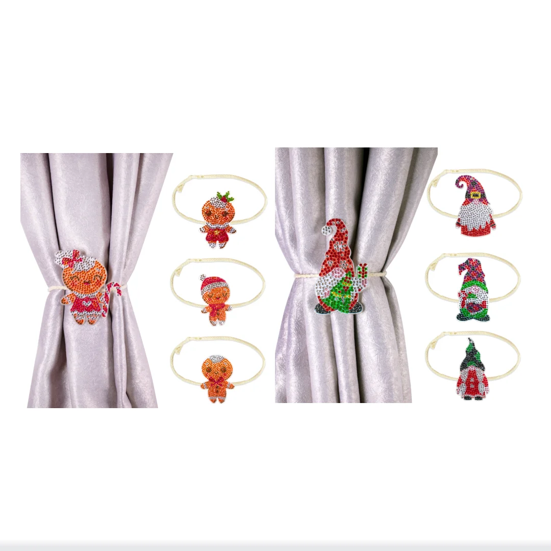 

4 алмазных картины «сделай сам», рождественская акриловая веревка для штор, коллекция штор для спальни, рождественский подарок