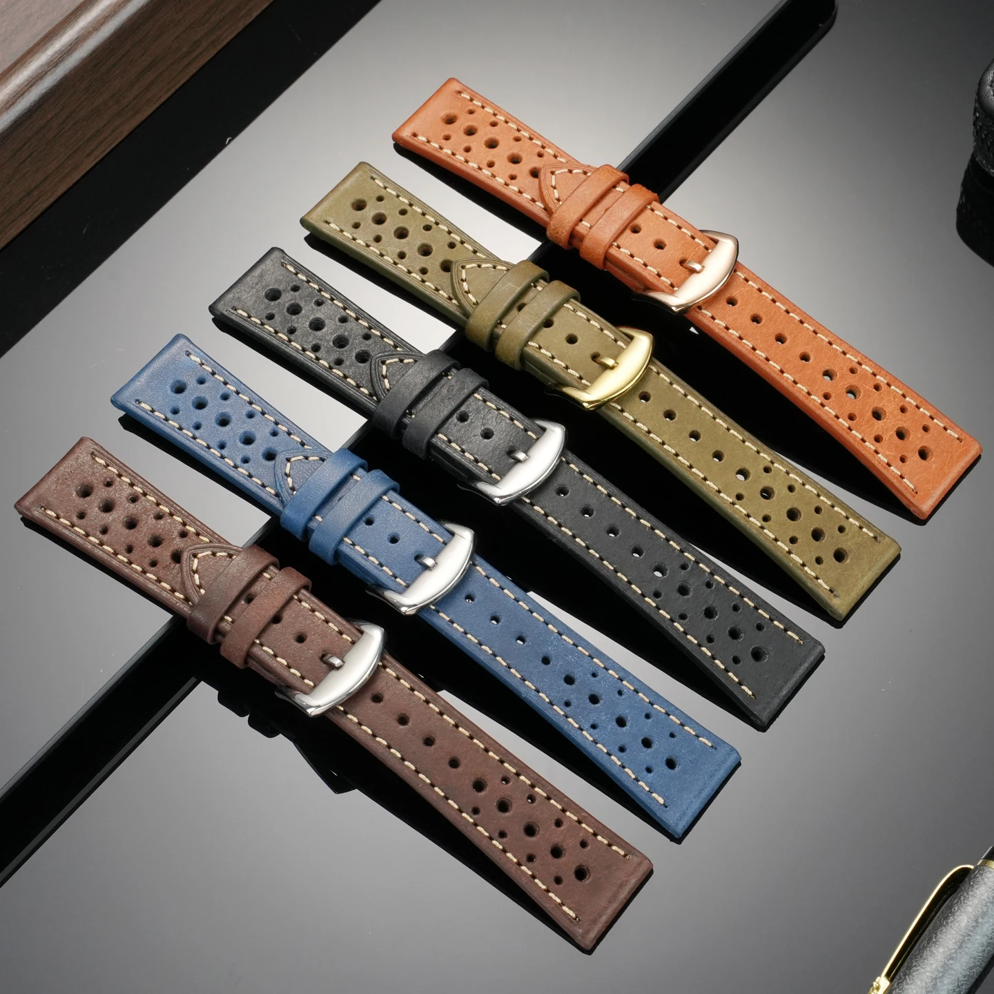 

For Casio Forester FT-500WC AW-80V W-220HF, 19mm Vintage Cowhide Leather Strap, Retro Genuine Watch Band Replacement