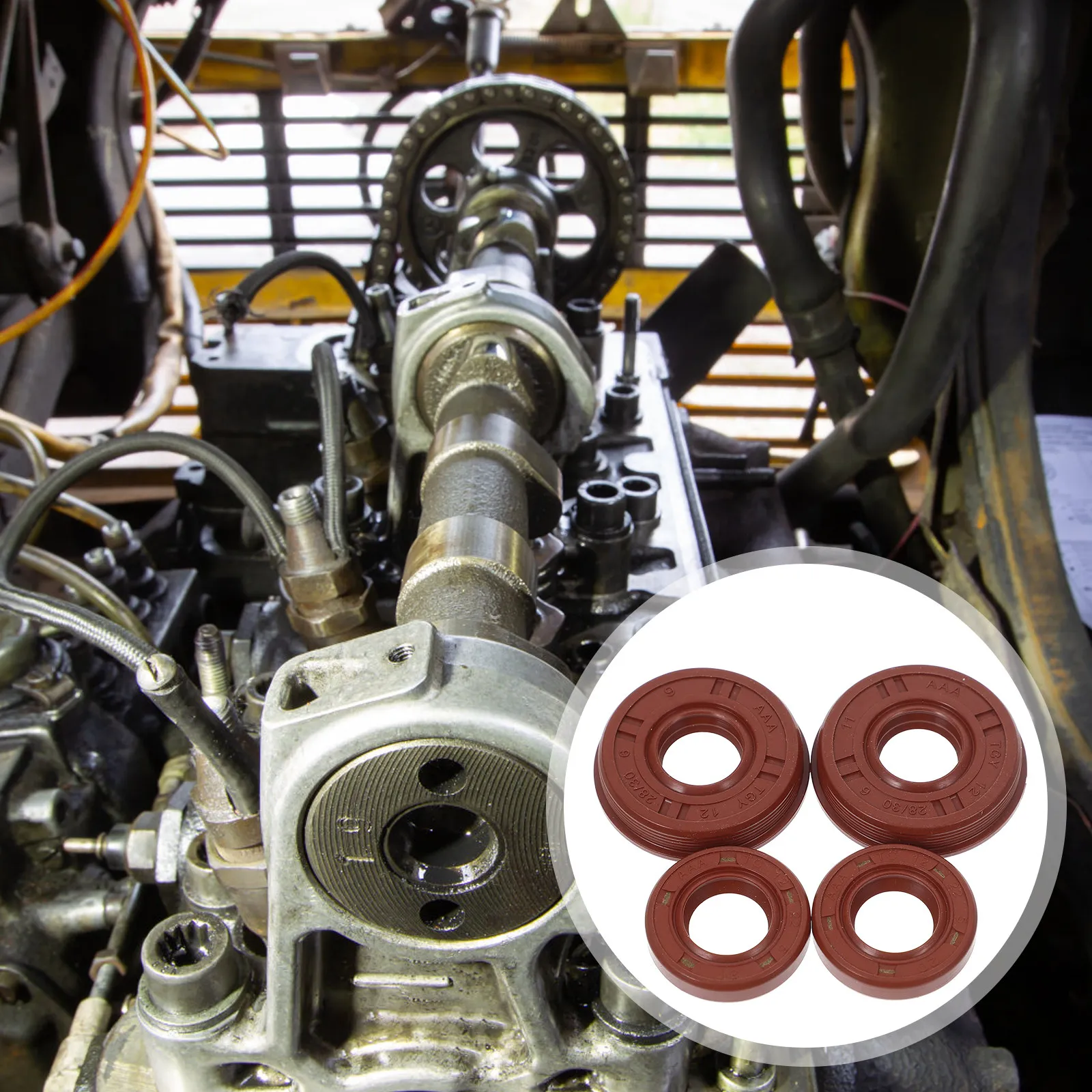 2Pair Chainsaw Crankshaft Oil Seals High Performance Replacement Accessories for Gas Chainsaw Maintenance Leak Proof Wear