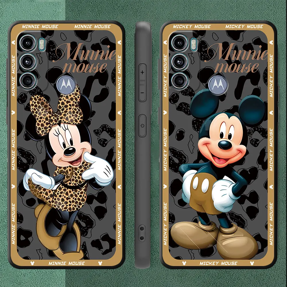 Disney Mickey Minnie Silicone Capa Cover Phone Case for Motorola Moto G30 G73 G60s G60 G51 G71 G72 G22 G32 G31 G50 G52 G53