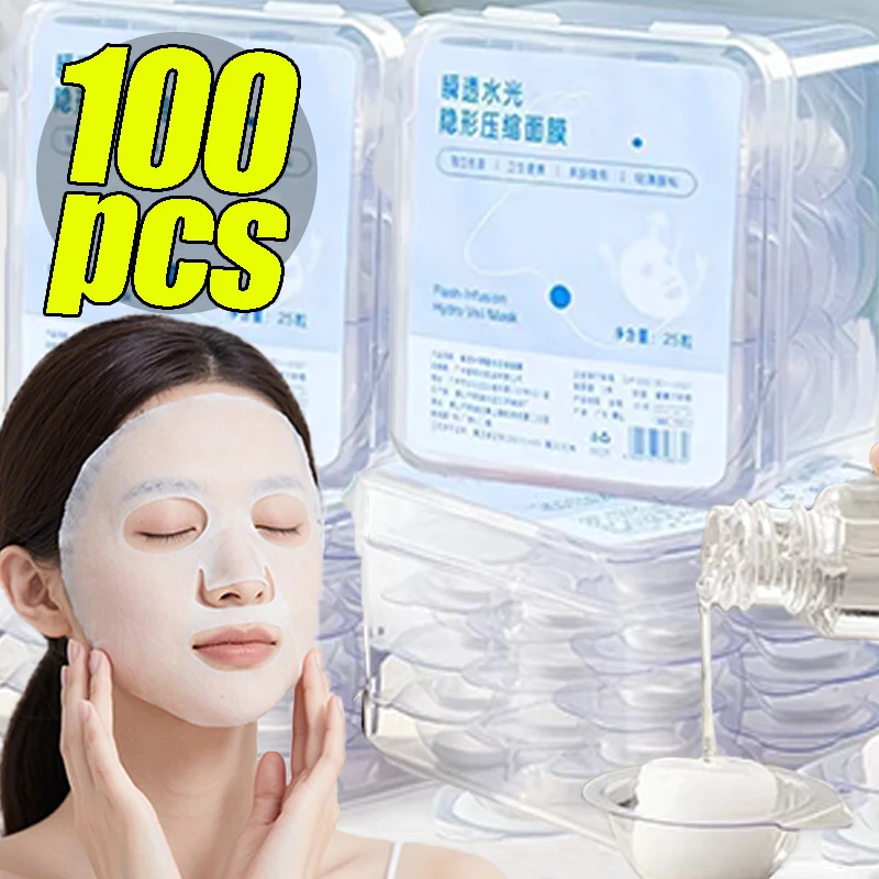 Copo de geléia portátil descartável, folhas de máscara comprimida diy, tecido não tecido, folhas de máscara de carvão de bambu, beleza diária, ferramenta de cuidados com a pele