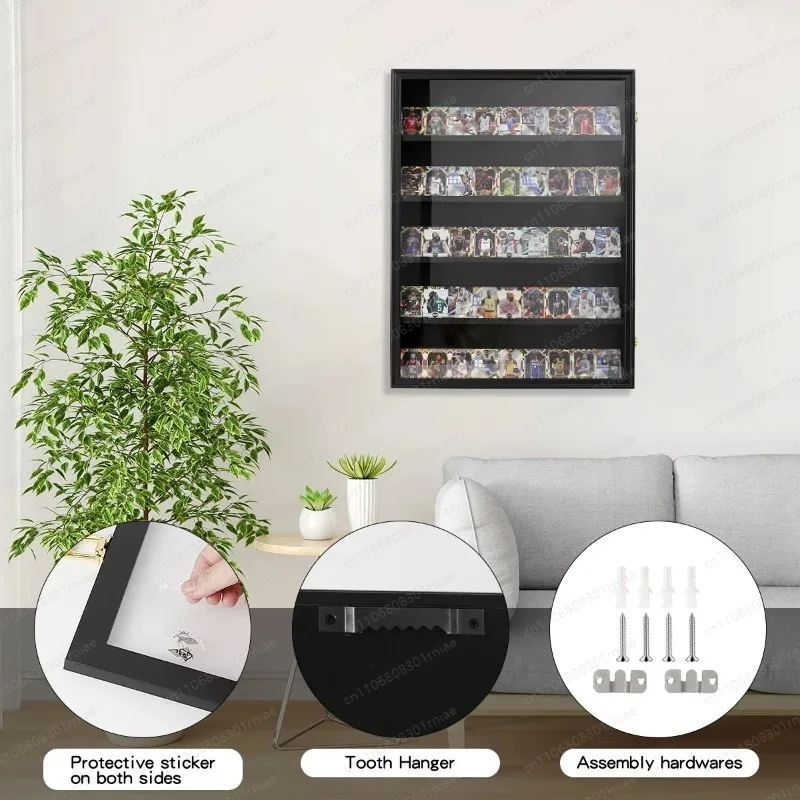 Transparent Acrylic Metal Trading Card Display Cabinet Can Collect Baseball Sports Card Box Acrylic Metal Display Stand