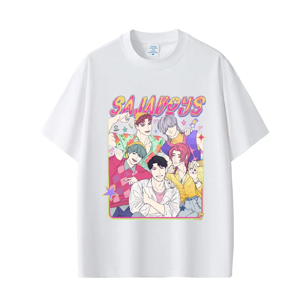 

Hot Sale Kpop Demon Hunters Saja Boys T-shirt Men Women Cartoon Fashion Trend Streetwear Men's High Quality Soft Cotton T Shirts