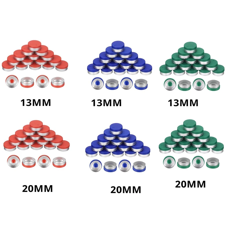 

2025 New Flip Off Caps, 200PCS Burr-Free Flip Off Top Caps Seals Flip Off Seals Caps Cover