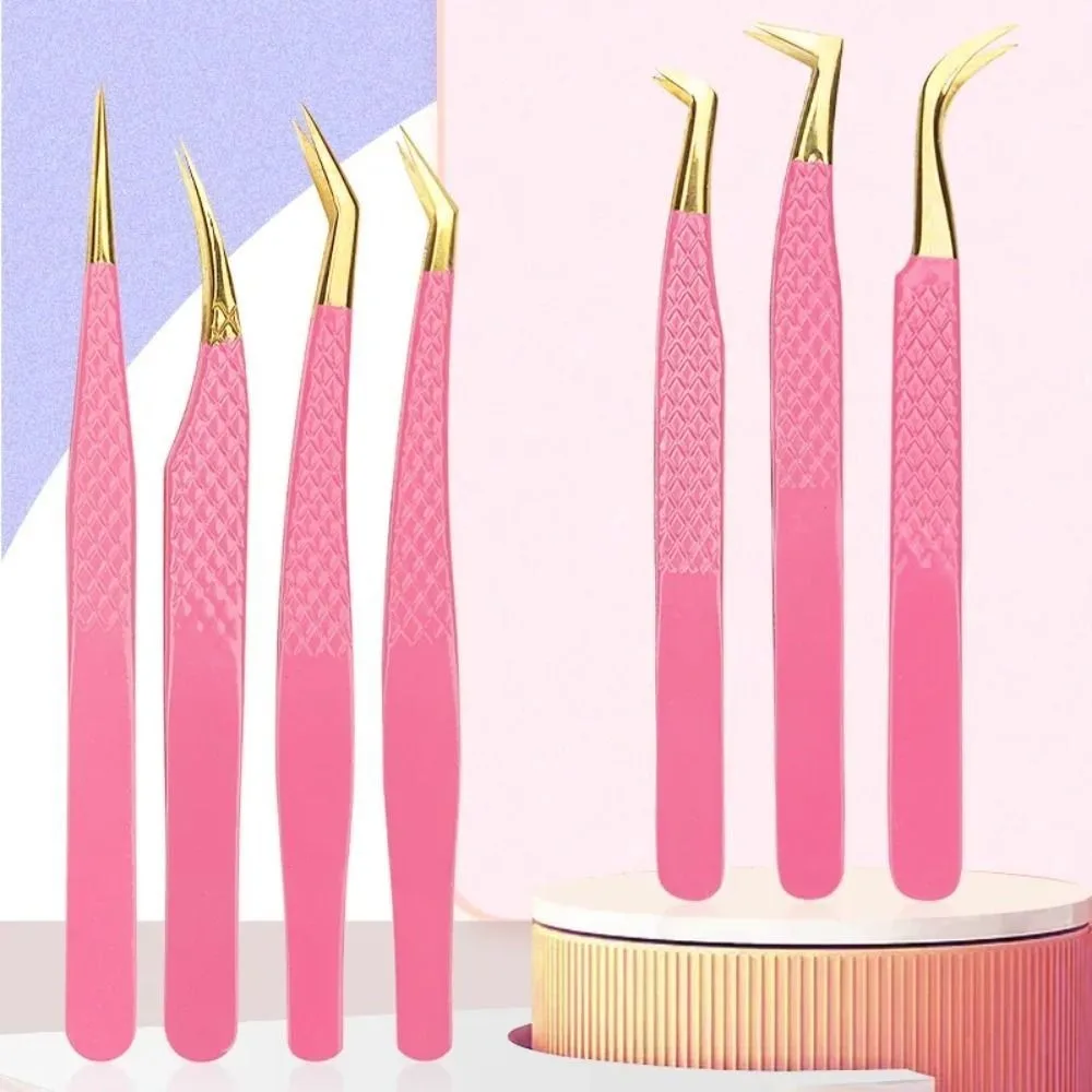 Anti-static Eyelash Extension Tweezer Non-magnetic Superhard Grafting False Eyelash Tool Stainless Steel High Precision