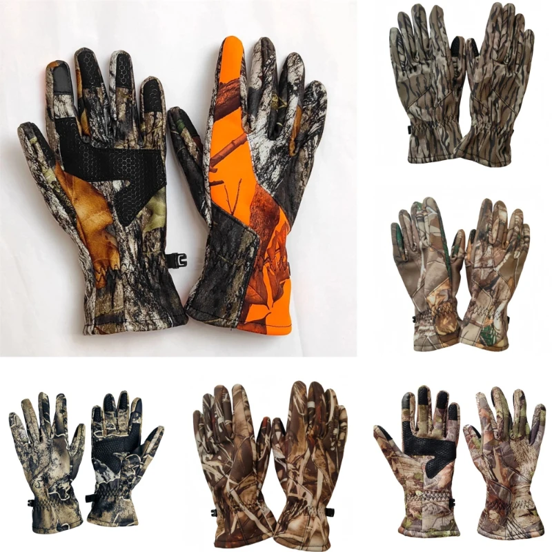 

Зимние теплые бионические камуфляжные перчатки идеально подходят для стрельбы из лука, фотографии, пеших прогулок, охоты, противоскользящих, стрельбы из лука, катания на лыжах