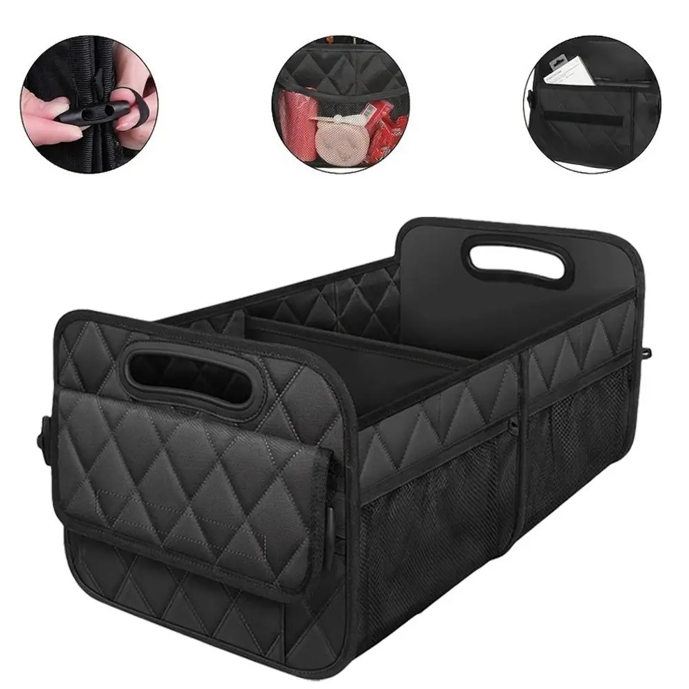 

Auto Trunk Organizer With 6 Pockets - Premium Car Storage For Sedan/Truck, Auto Accessories Organizer, Collapsible I0H9