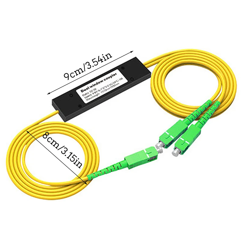 1 pz 1x2 FTTH fibra ottica Splitter 1 punto 2 fibra ottica Splitter Box affusolato da 1 a 2 Splitter Box SC/APC accessori per Computer