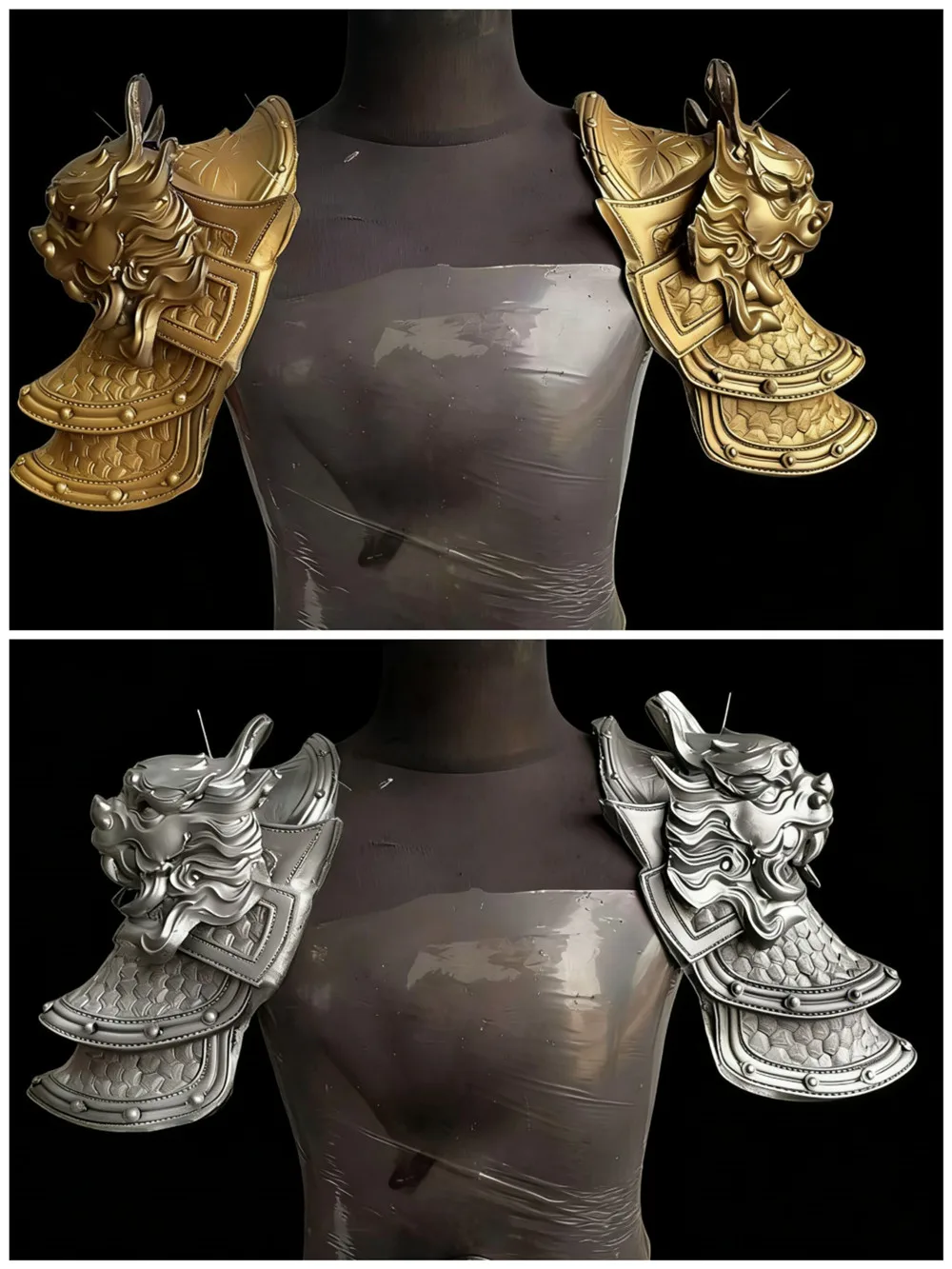 Anime Cosplay Vintage Shoulder Armor Accessories Warrior Knight General Clothing Ornament Prop Retro Photography (PU Foam)