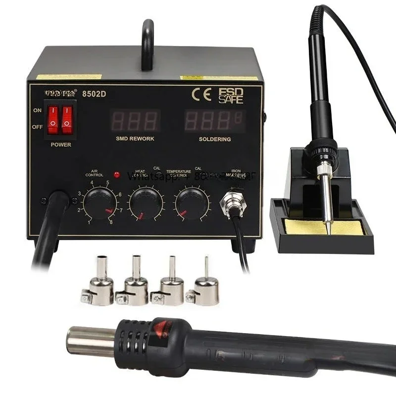 Hot air - Welding Repair Soldering Iron Tools Wholesale 2 in 1 Soldering Station LED Digital Station 8502D Rework Station