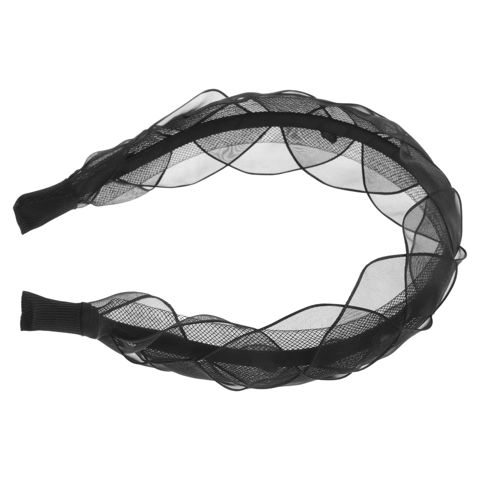 

Black Mesh Elastic Headband for Women Stylish Retro Fashion Hair Accessory Elegant Wide Headband for Parties Weddings Daily Wear