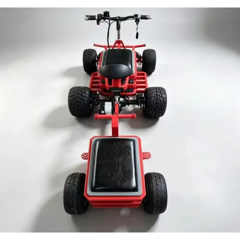Adult Electric Kart With Towable Cargo Trailer Aluminum Alloy Wheel Hub Backrest Foot Pegs Offroad Vehicle