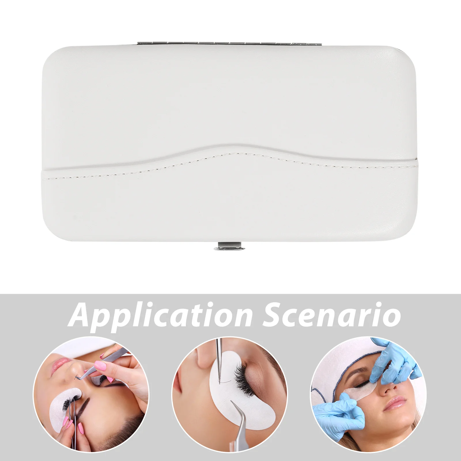 Pinça de cílios titular saco de metal do plutônio ferramentas de maquiagem bolsa para extensão de chicote caso de armazenamento organizador de salão de viagem