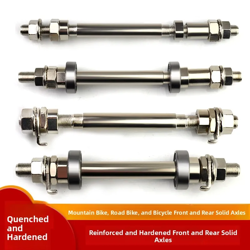 

Mountain Bike Axle Front And Rear Bearing Hub Bicycle Axle Set Strengthened Hardened Front And Rear Axle
