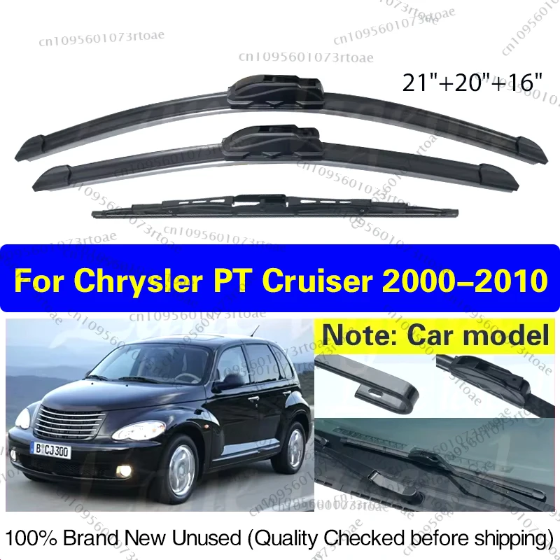 

Wiper Front Rear Wiper Blades Set Kit For Chrysler PT Cruiser 2000 - 2010 Windshield Windscreen Window Car Rain Brush 21"20"16"