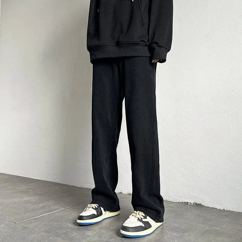 

Bla Casual Loose Wide Leg Jeans Men's High Street Sle Spring Autumn Straight Tube Long Pants Youth ular Wear Resistant