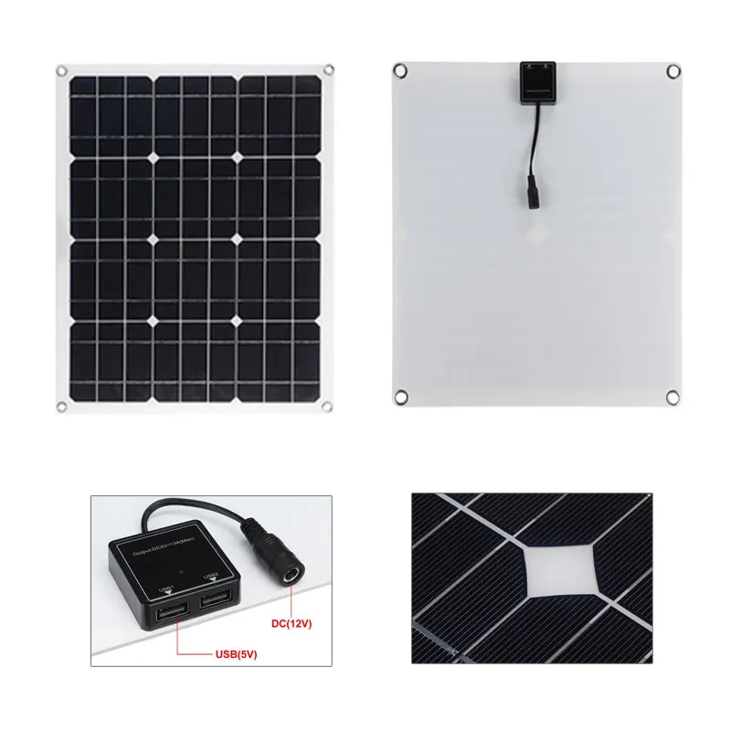 18V Flexible Solar Panel With 800W Capacity Waterproof Monocrystalline Silicon Solar Panel  Home And Outdoor Camping Polar Cells