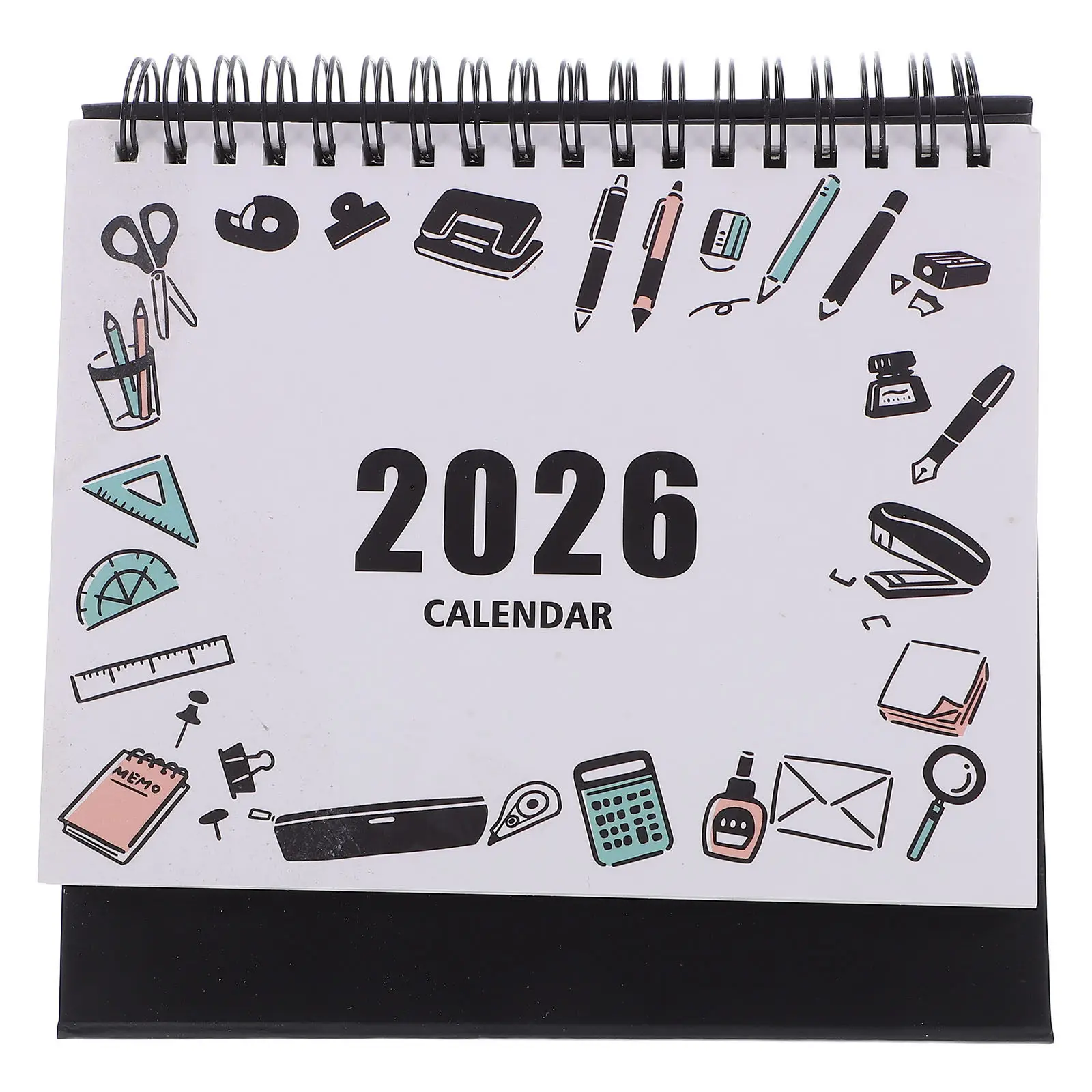 

Small Desktop Calendar 2025-2026 Sleek Stand Up Tent Style Mini Desk Planner with Vibrant Stickers for Teachers Busy