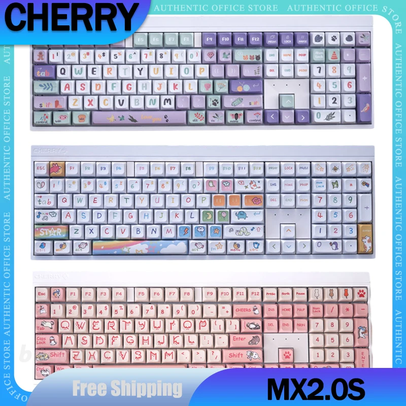 

CHERRY MX2.0S Gamer Mechanical Keyboard Keycaps PBT 3 Mode 2.4G Bluetooth Wireless Keyboard Office E-sports Gaming Keyboard Gift