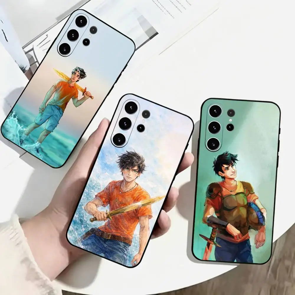 P-Percy Jackson Phone Case Black Silicone Soft For Samsung S25,S24,S21,S22,S23,S30,Ultra,S20,Plus,Fe,Lite