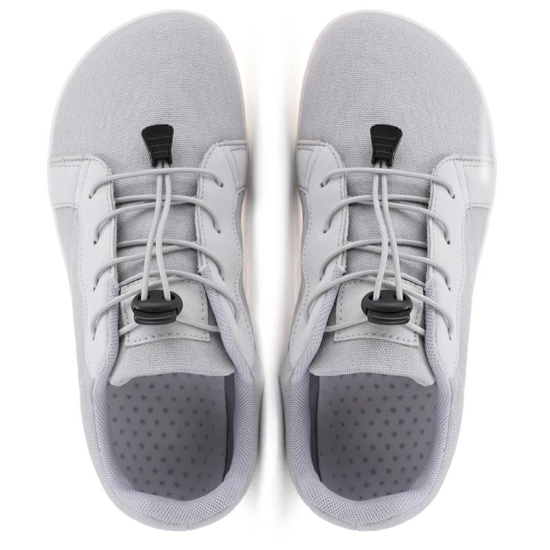 Unisex Barefoot Shoes Men Casual Canvas Shoes Wide Toe Minimalist Walking Shoes Slip on Zero Drop Sole Cross-Trainer Sneakers