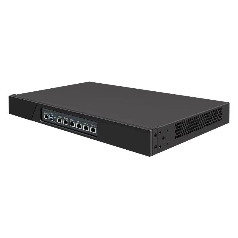 Mini-PC 1U Rack-Chassis Mini-PC Intel i3 N305 N150 N100 6xi226-V 2,5 GbE LAN-Schrank Firewall Router Gateway DDR5 MSATA SIM-Steckplatz