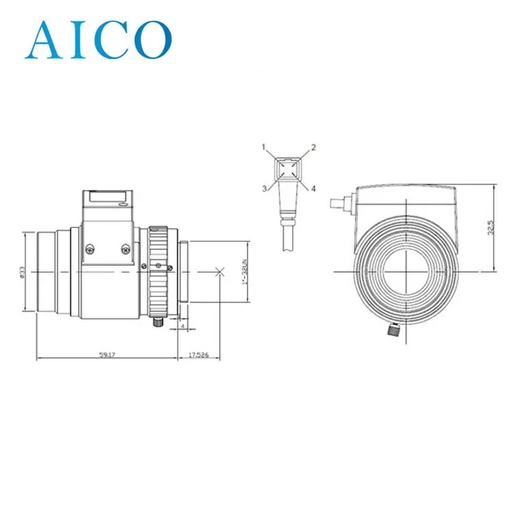 35mm 1インチ F2.0 P-iris電動フォーカス ピリス 5メガピクセル 35mm 5MP Cマウント 昼夜対応 ITS CCTVレンズ IR補正付き