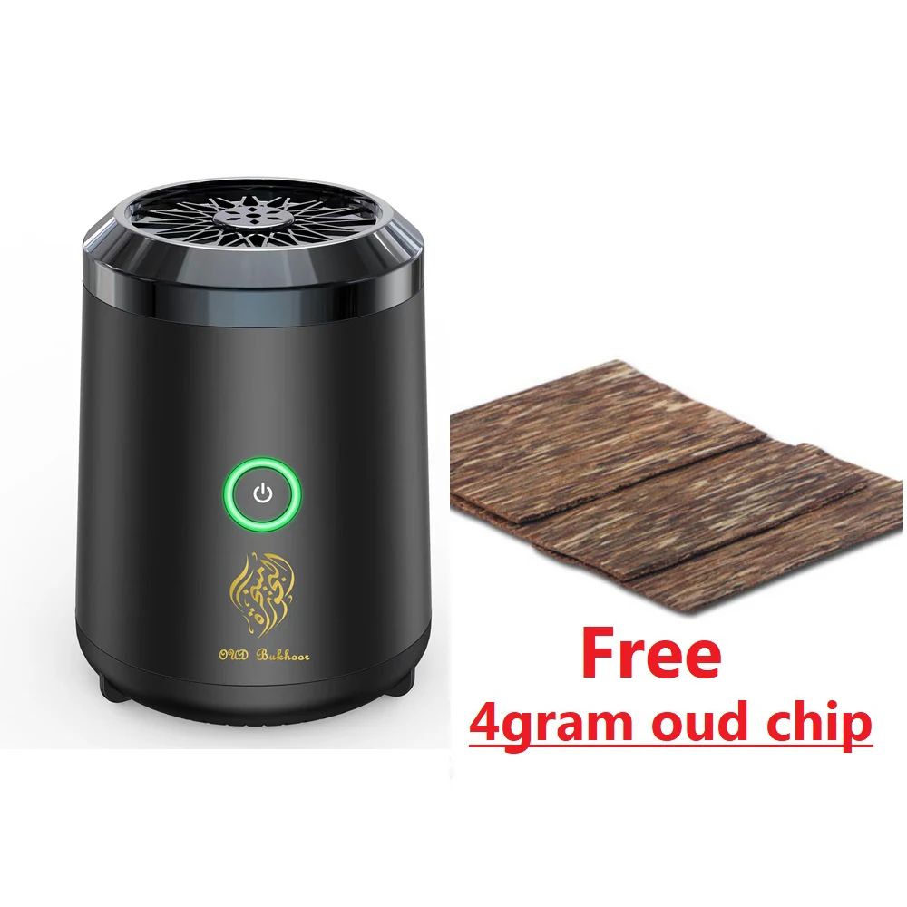 Wireless Car Bukhoor Rechargeable Electric Portable Bakhoor burner USB Type-C Power Charging with 4gram Oud Chip Ramadan Gift