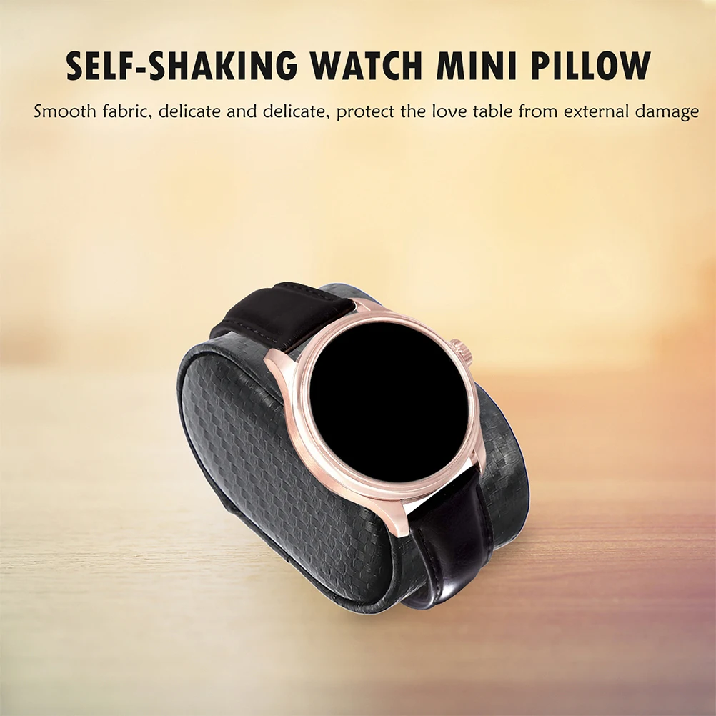 

4pcs Pillow Mini Carbon Fiber Jewelry Cushion Pad for Displaying Decorative Watch Cushion Watch Bracelet Accessories Decorative