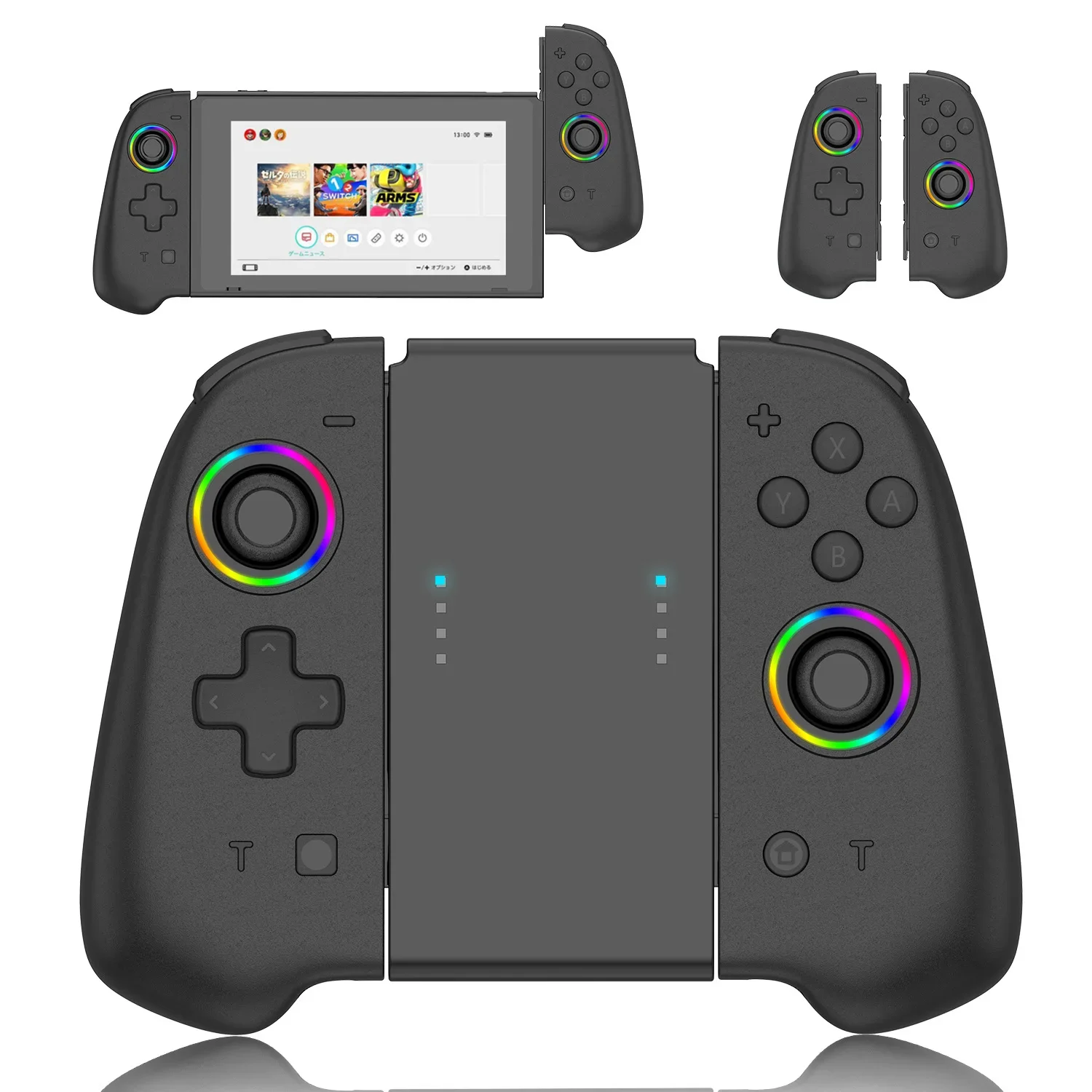 Ergonomics Design Left & Right Nintendo Switch Controller Gamepad Nintendo Switch Joystick Bluetooth Joypad With Coloured Lights