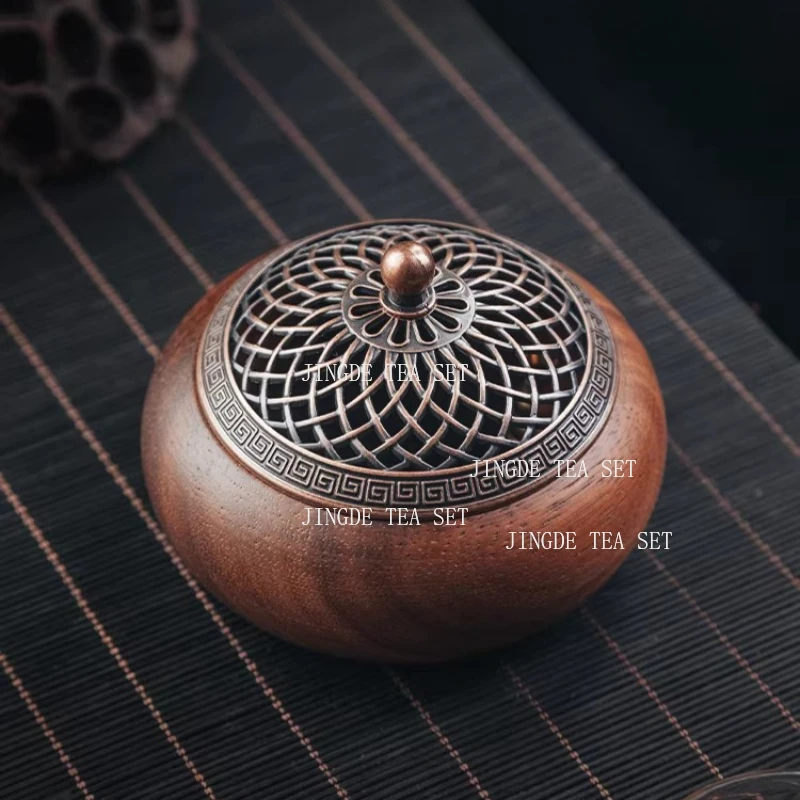 

Деревянная курильница из ореха для благовоний сандала и агарового дерева, для домашнего использования, из массива дерева, товары для дома