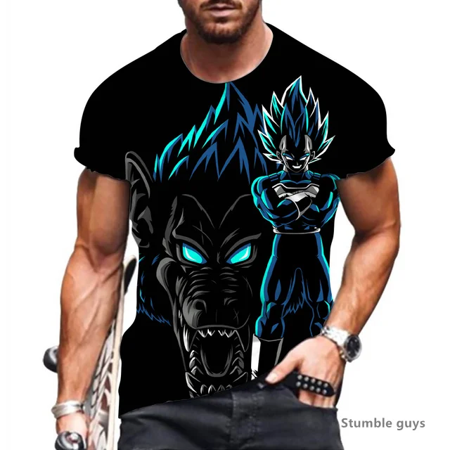 Sommer Jungen Cartoon T-Shirt Dragon Ball Goku Kakarot Vegeta Super Saiyan Kinder Kurzarm Herren Damen Kleidung – Detail 15