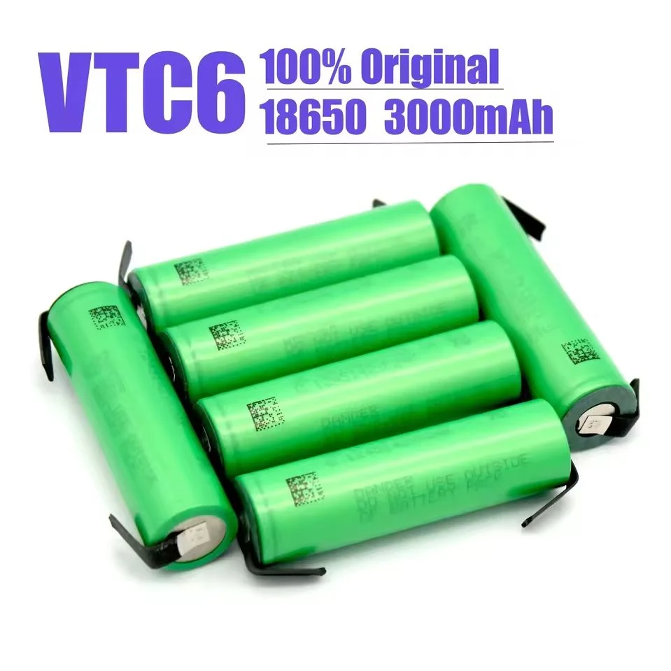 

Original Rechargeable VTC6 3.7V 3000mAh Li-ion 18650 Battery for US18650 Flashlight Tools