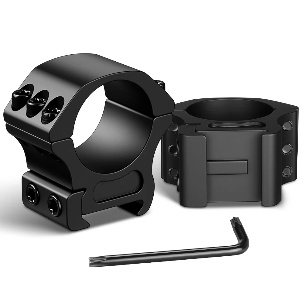UniqueFire 2Pcs M3038-1 Aluminum 20m Mount for Dia 30mm Tube Hunting Riflescope Picatinny Rail Mount Ring