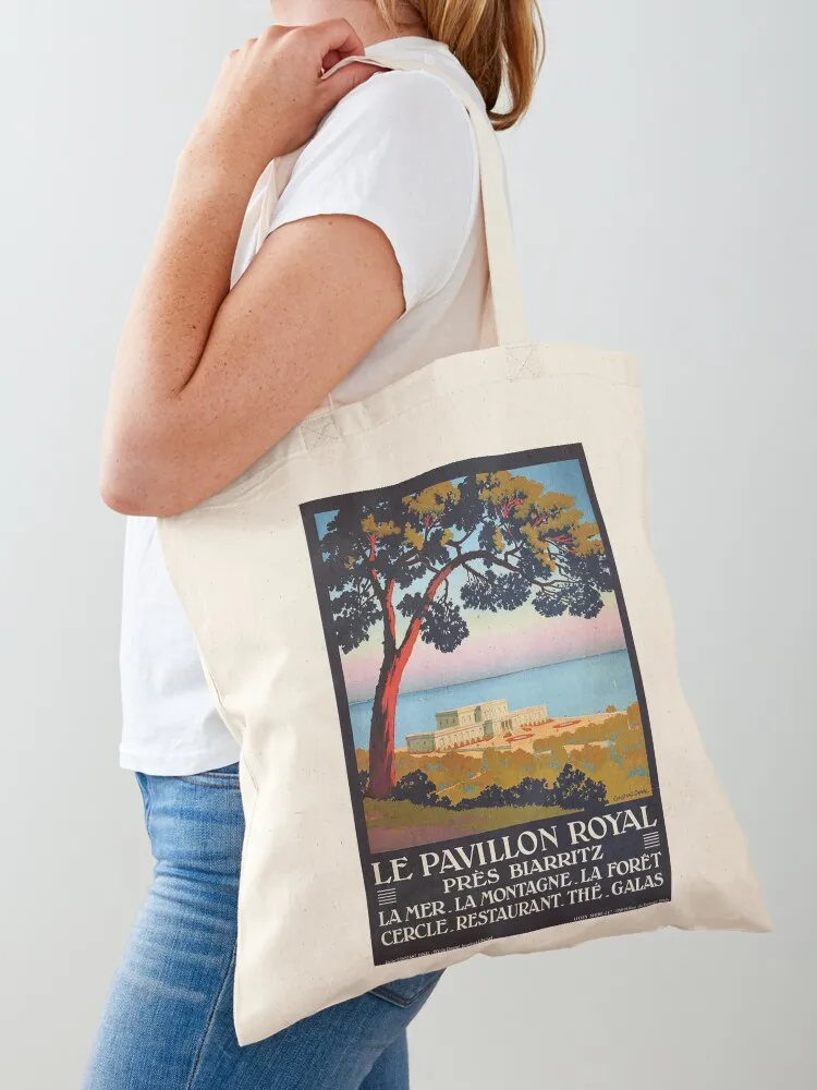 Pavillon Royal Biarritz, Frankreich (1920) – Constant Duval Tote Bag Tragetasche, individuelle Canvas-Tasche für Herren, Canvas-Tragetasche