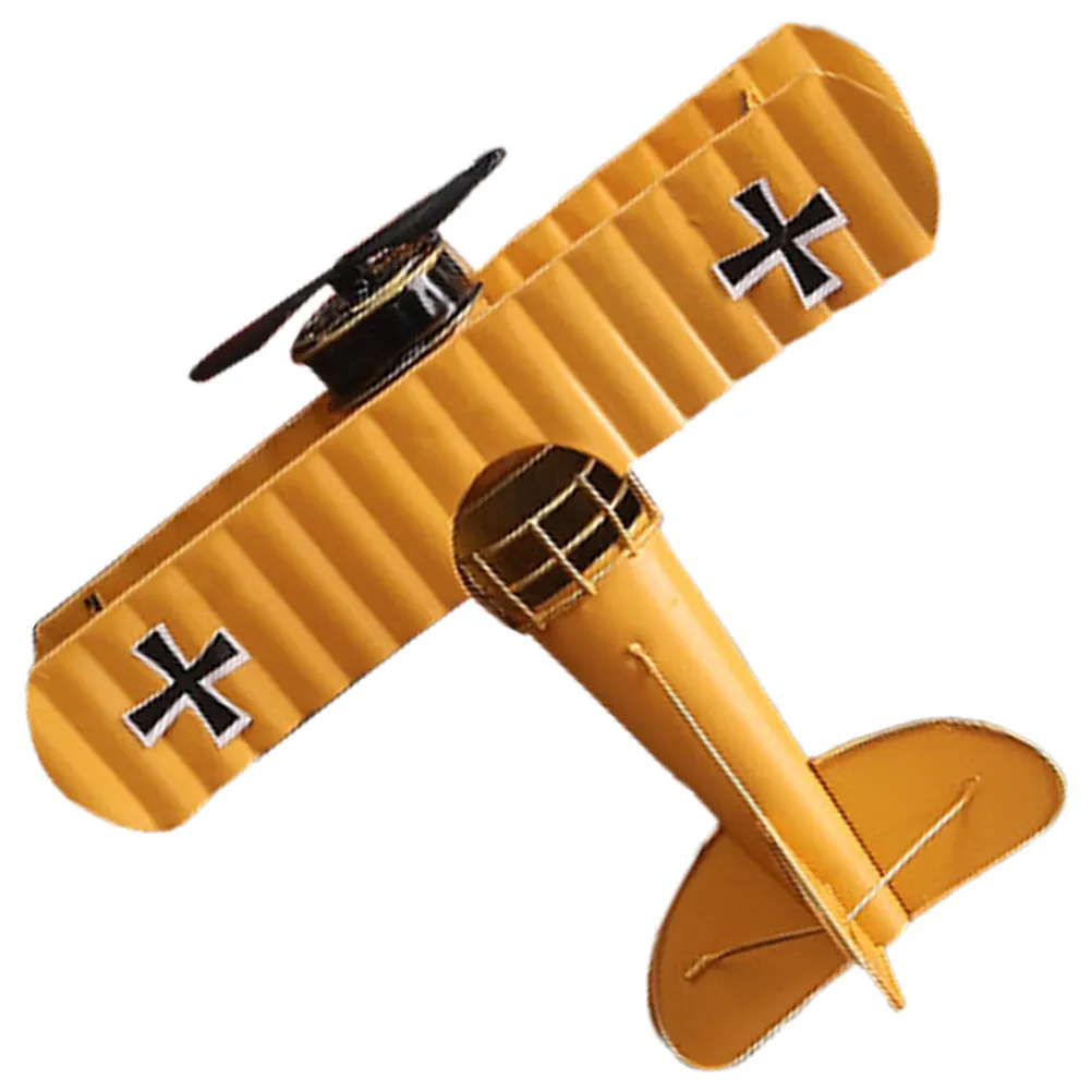 

Retro Metal Aircraft Ornament Vintage Plane Desktop Decoration Rustic Home Office Cafe Airplane Decorative Craft